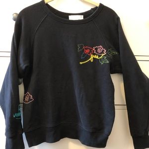 Aritzia Flower Embroidered Wilfred Sweatshirt